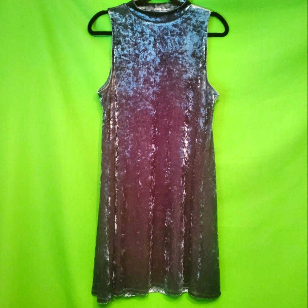 Mudd 90s vintage retro style blue velvet dress